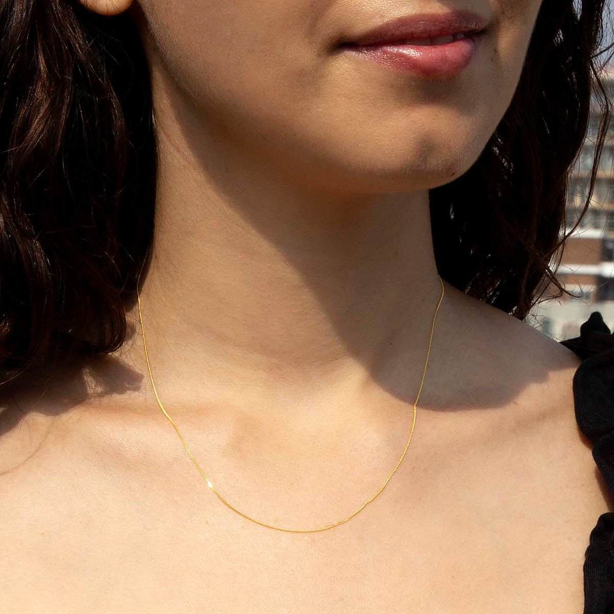 Diamond Cut Curb Chain 16 Inch in 9K Yellow Gold 7576185 1