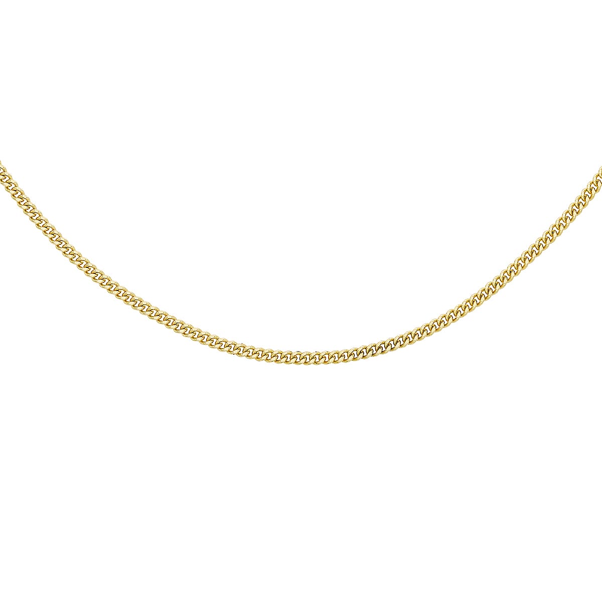 Diamond Cut Curb Chain 16 Inch in 9K Yellow Gold 7576376 2