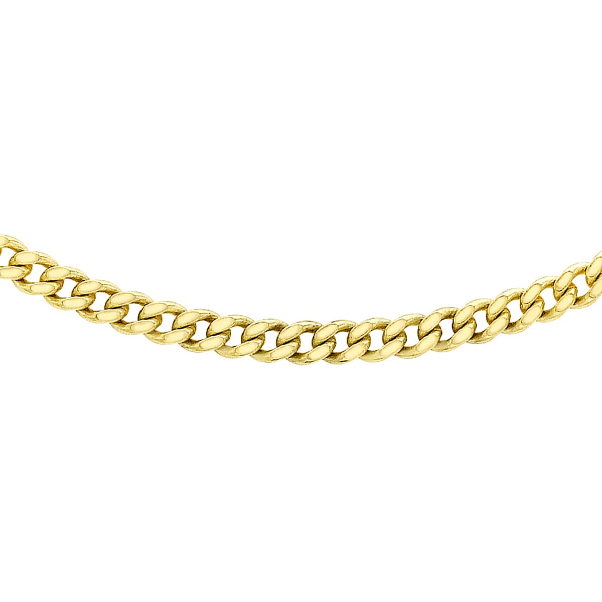 Diamond Cut Curb Chain 16 Inch in 9K Yellow Gold 7576376 4