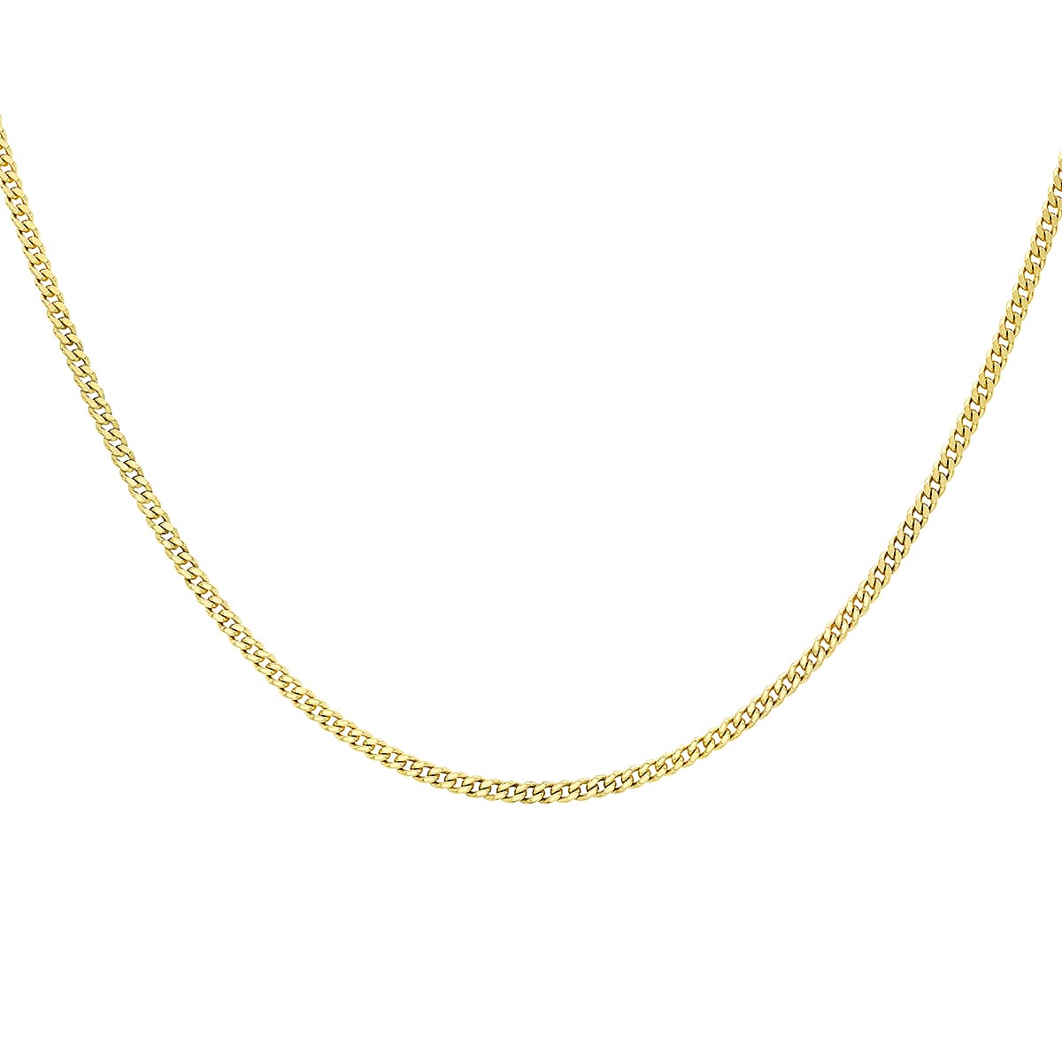 Diamond Cut Curb Chain 16 Inch in 9K Yellow Gold 7576457 2