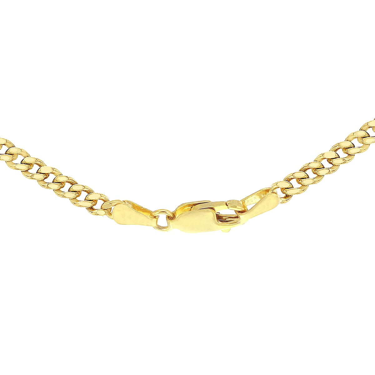 Diamond Cut Curb Chain 16 Inch in 9K Yellow Gold 7576457 3