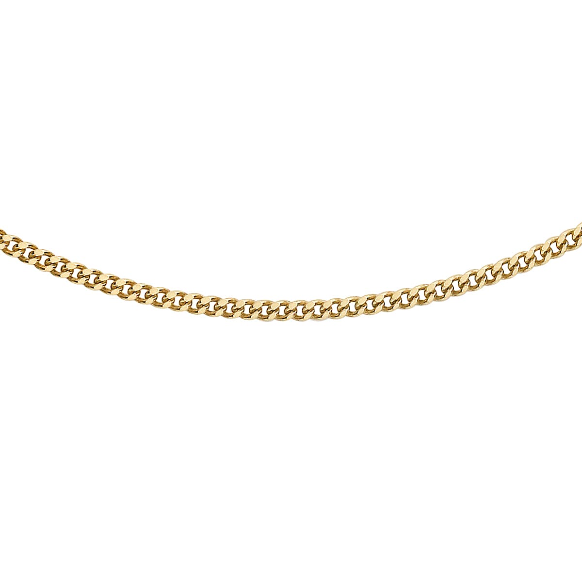 Diamond Cut Curb Chain 16 Inch in 9K Yellow Gold 7576920 0