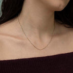 9K Yellow Gold  Chain (Size - 16),  Gold Wt. 1.7 Gms
