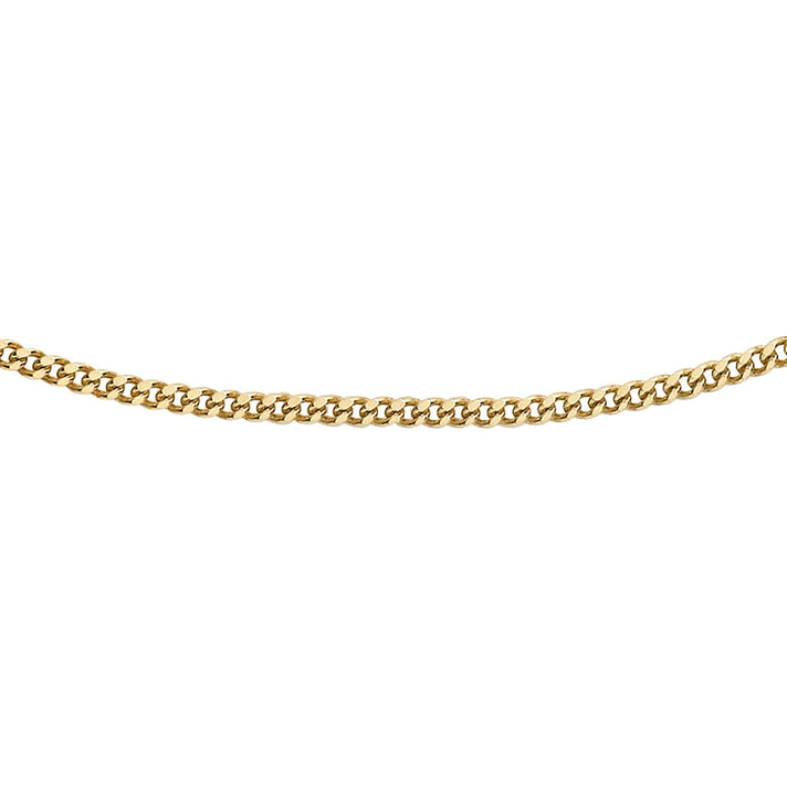 Diamond Cut Curb Chain 18 Inch in 14K Yellow Gold 7576303 1