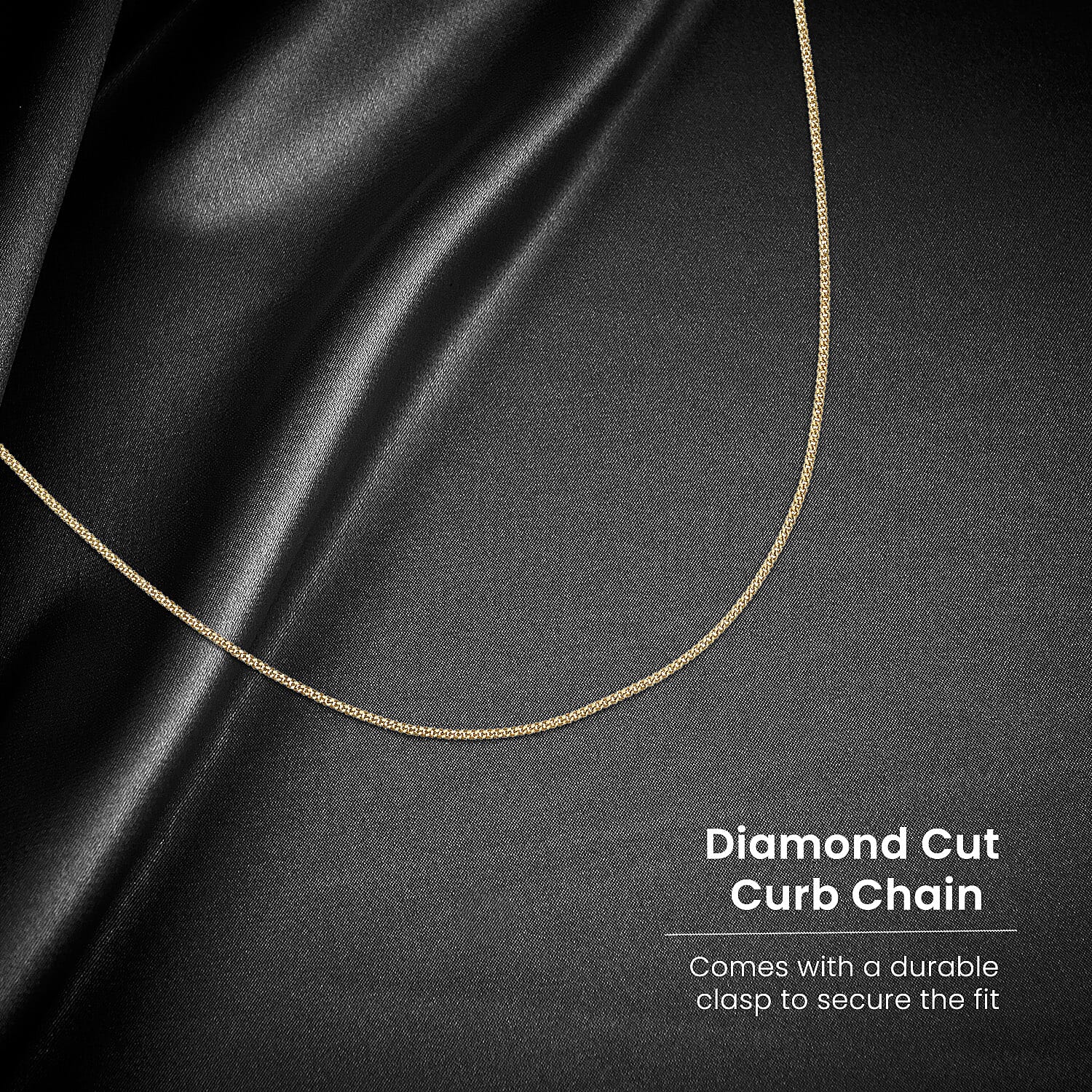 Diamond Cut Curb Chain 18 Inch in 14K Yellow Gold 7576303 2