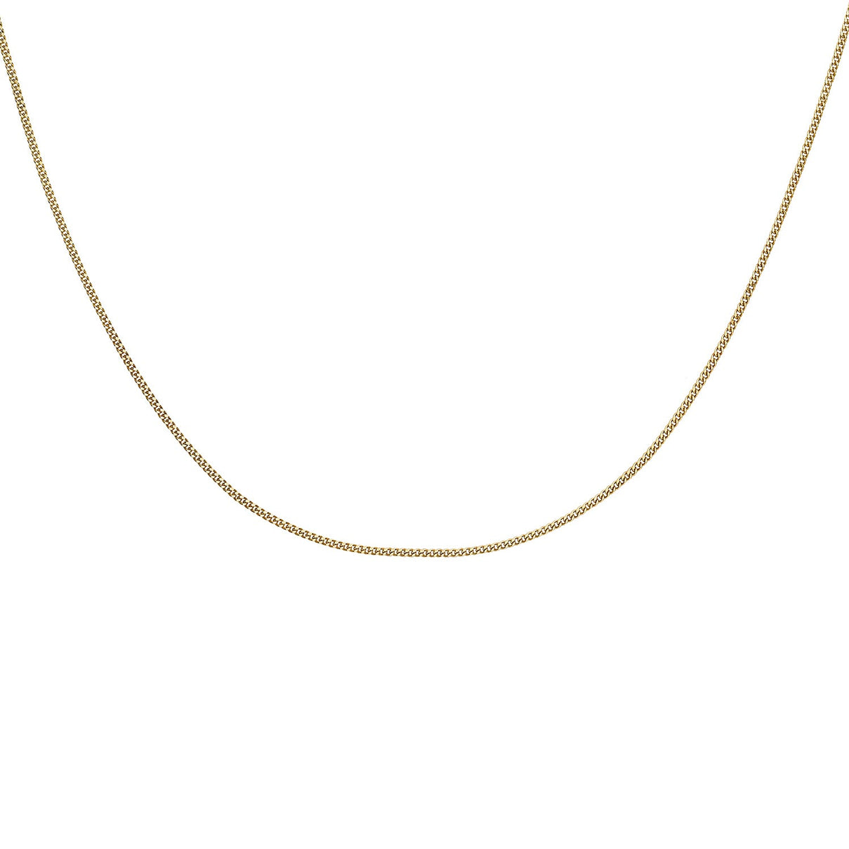 Diamond Cut Curb Chain 18 Inch in 14K Yellow Gold 7576303 3