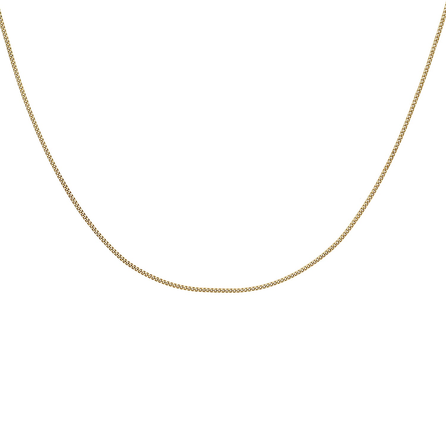 Diamond Cut Curb Chain 18 Inch in 14K Yellow Gold 7576303 3