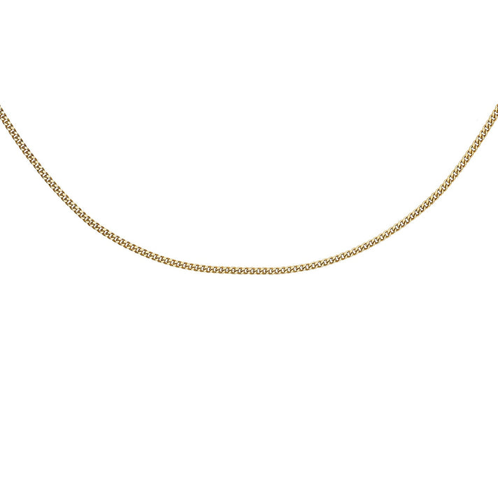Diamond Cut Curb Chain 18 Inch in 9K Yellow Gold 7576220 1