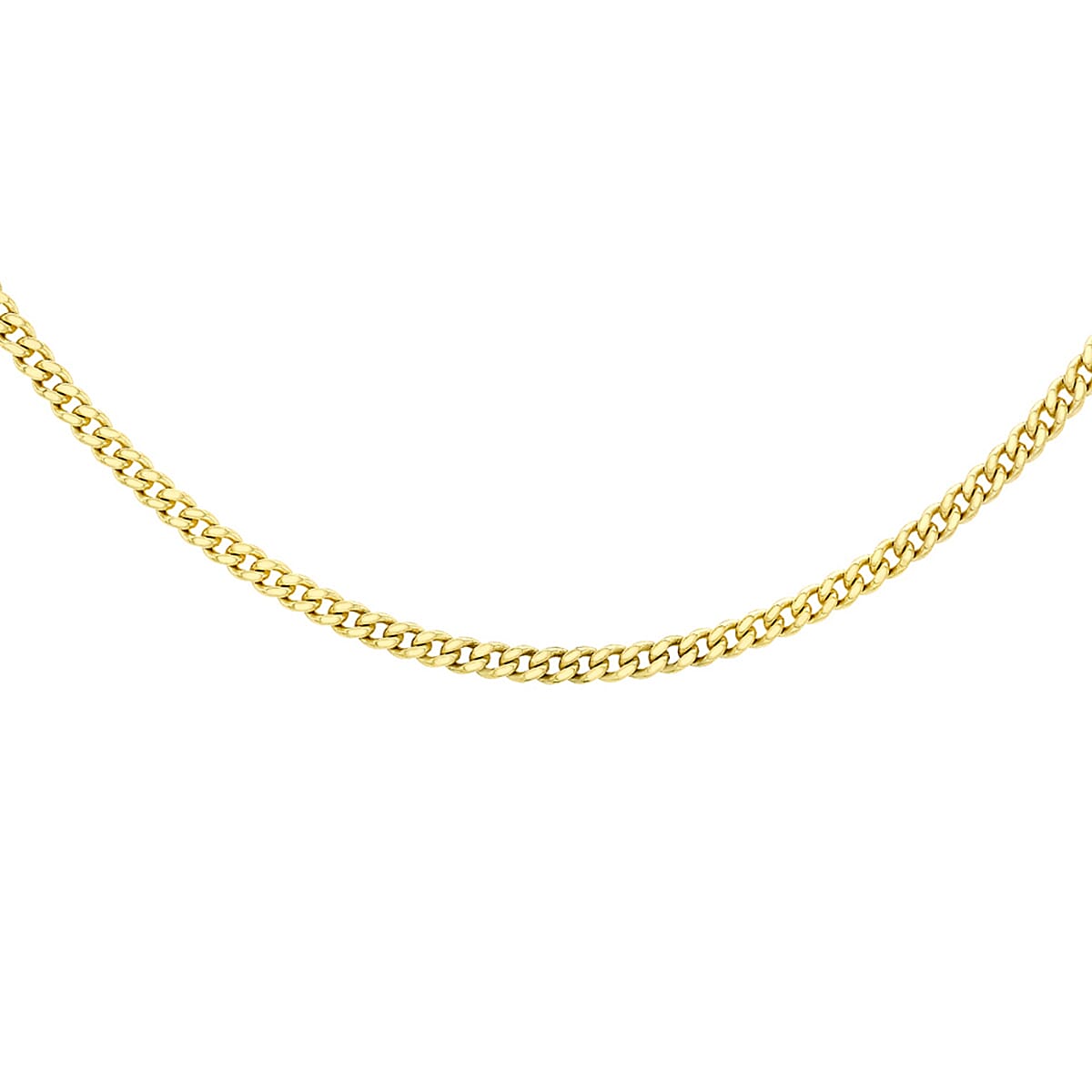 Diamond Cut Curb Chain 18 Inch in 9K Yellow Gold 7576348 0