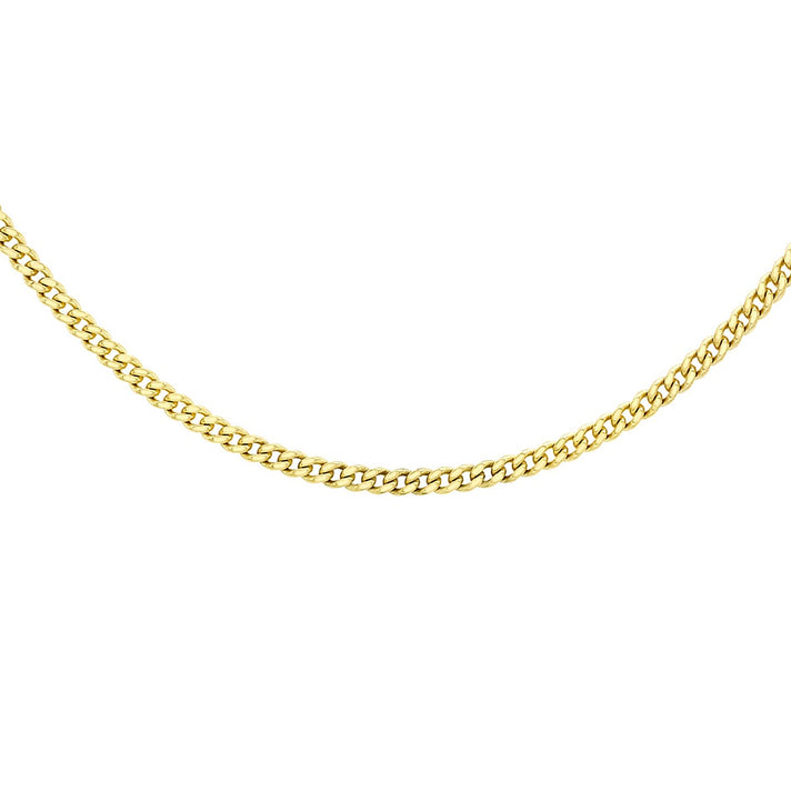 Diamond Cut Curb Chain 18 Inch in 9K Yellow Gold 7576348 1