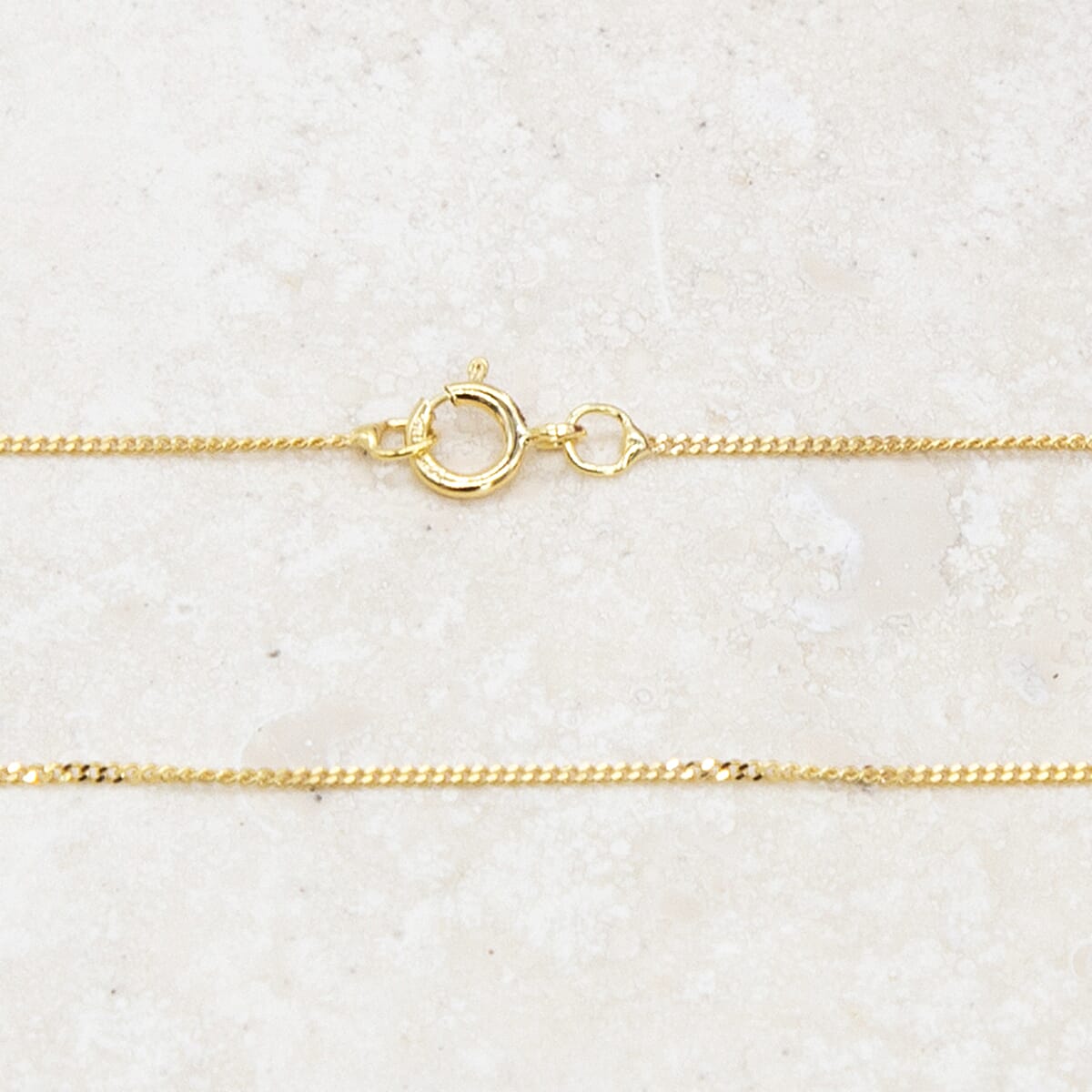 Diamond Cut Curb Chain 18 Inch in 9K Yellow Gold 7576348 4