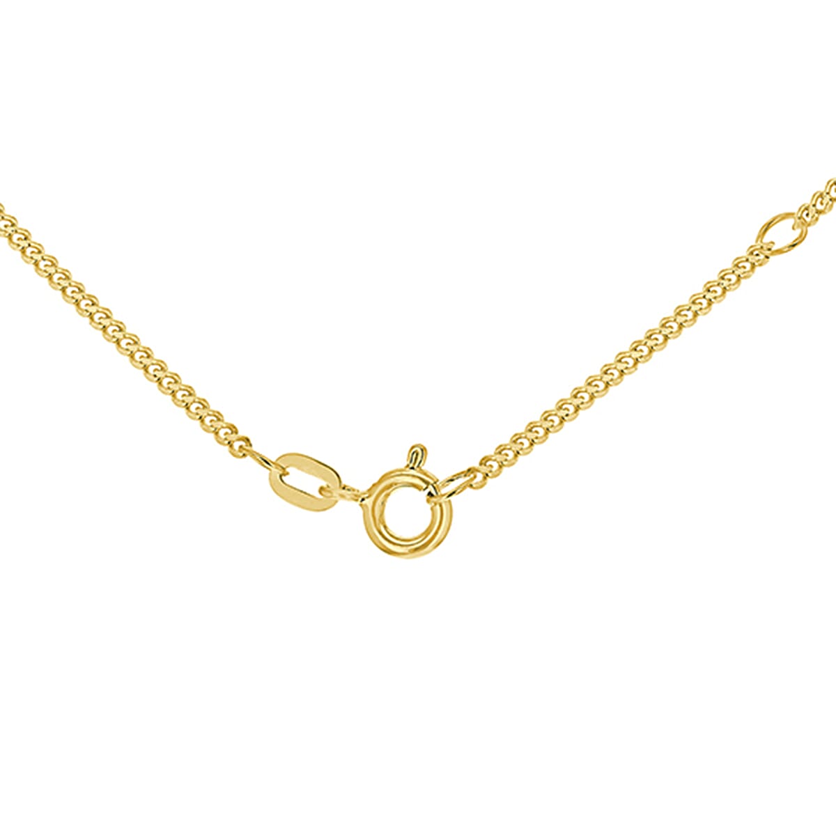 Diamond Cut Curb Chain 18 Inch in 9K Yellow Gold 7576383 3