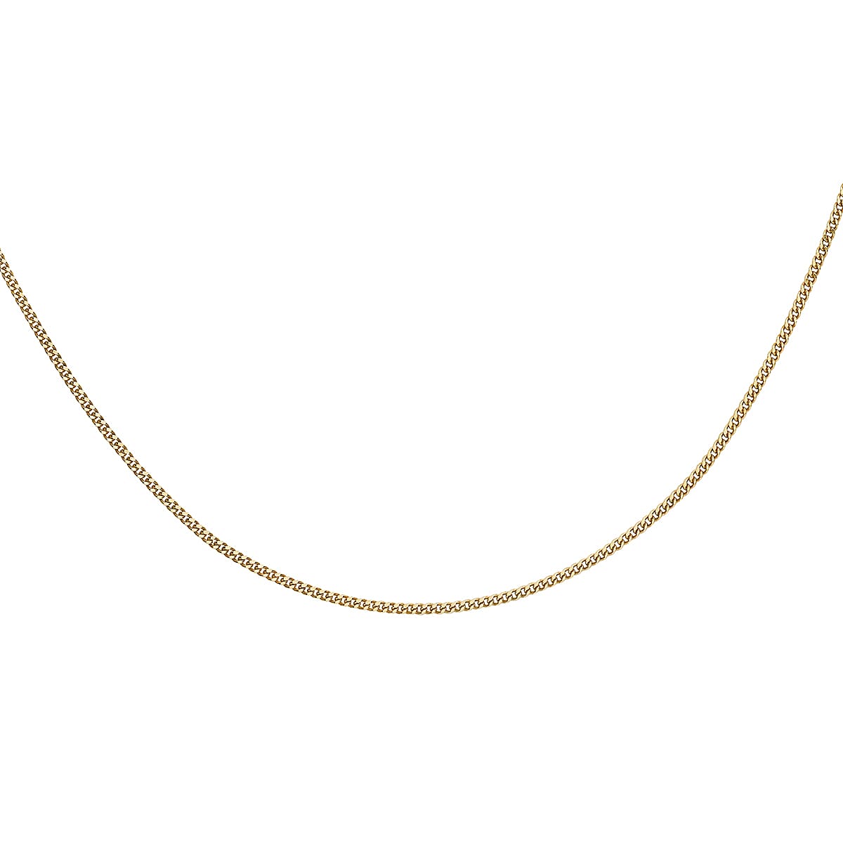 Diamond Cut Curb Chain 18 Inch in 9K Yellow Gold 7576933 3
