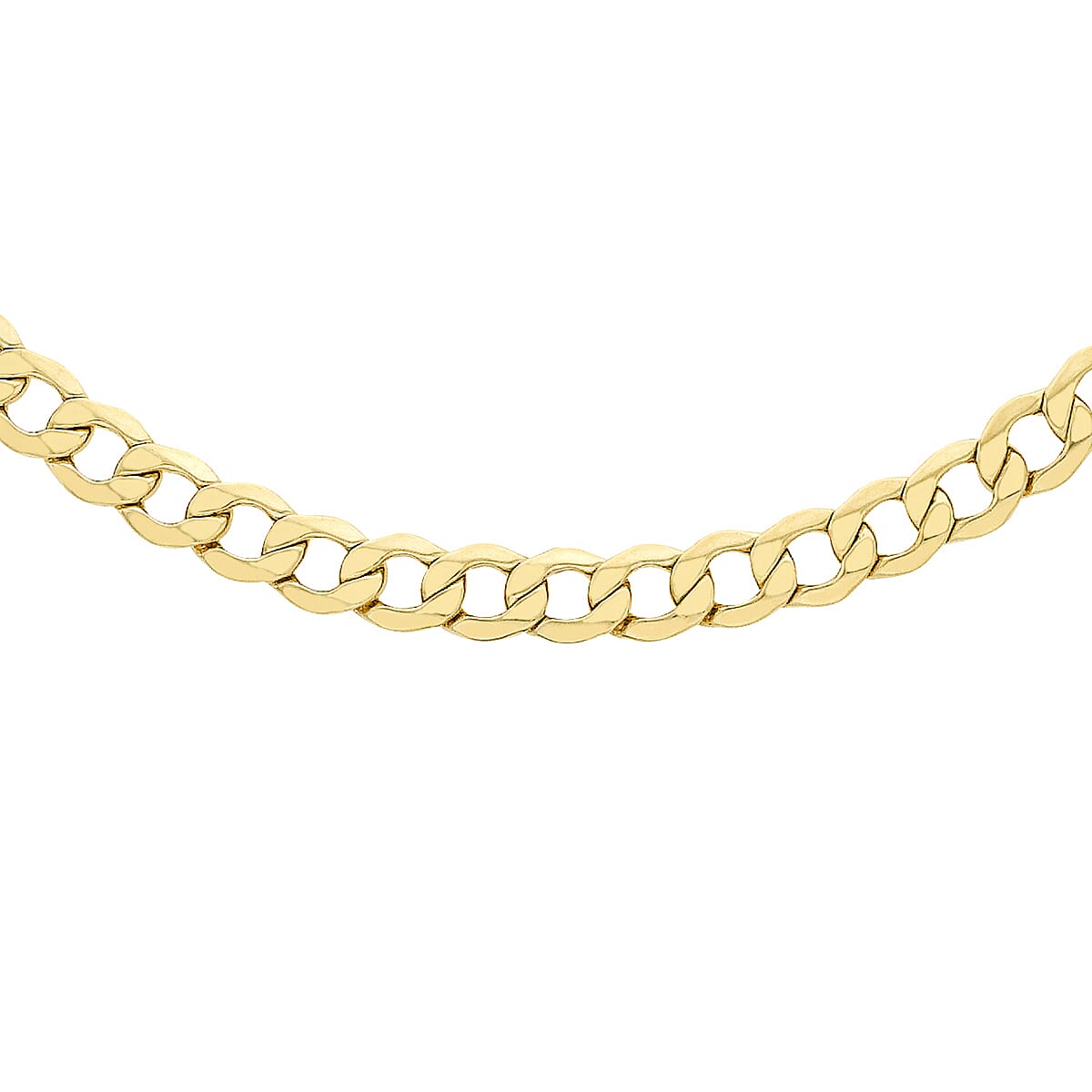 Diamond Cut Curb Chain 18 Inch in 9K Yellow Gold 7577630 0