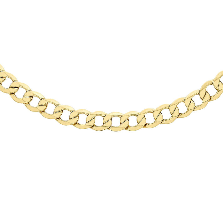 Diamond Cut Curb Chain 18 Inch in 9K Yellow Gold 7577630 1