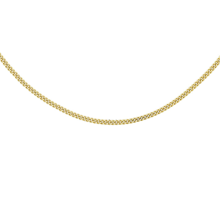 Diamond Cut Curb Chain 18 Inch to 20 Inch in 9K Yellow Gold 4.4g 7576423 1