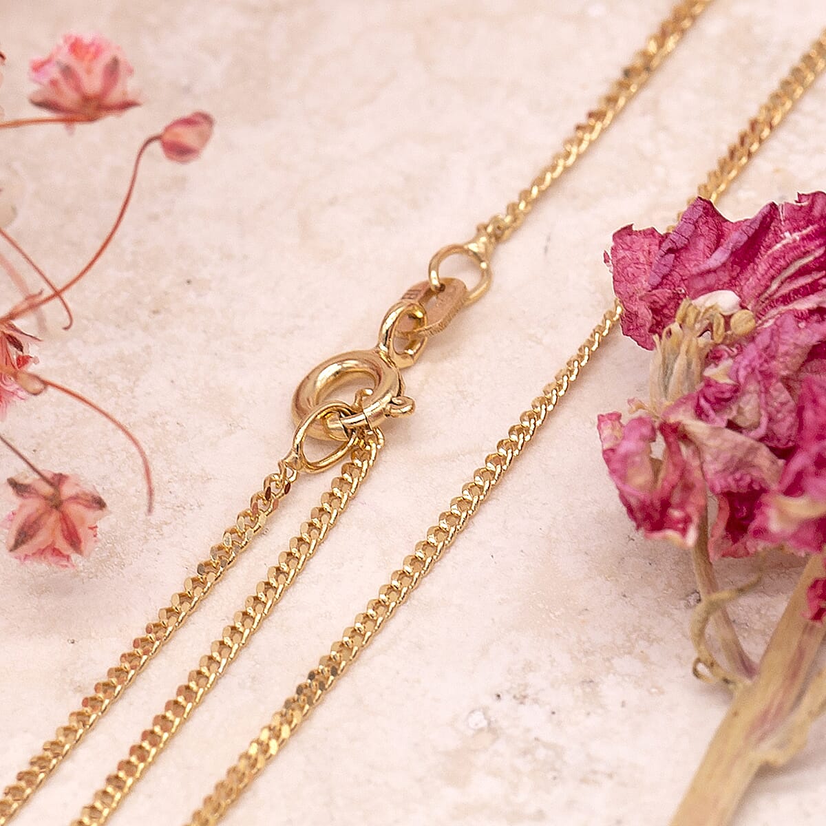 Diamond Cut Curb Chain 18 Inch to 20 Inch in 9K Yellow Gold 7576917 4