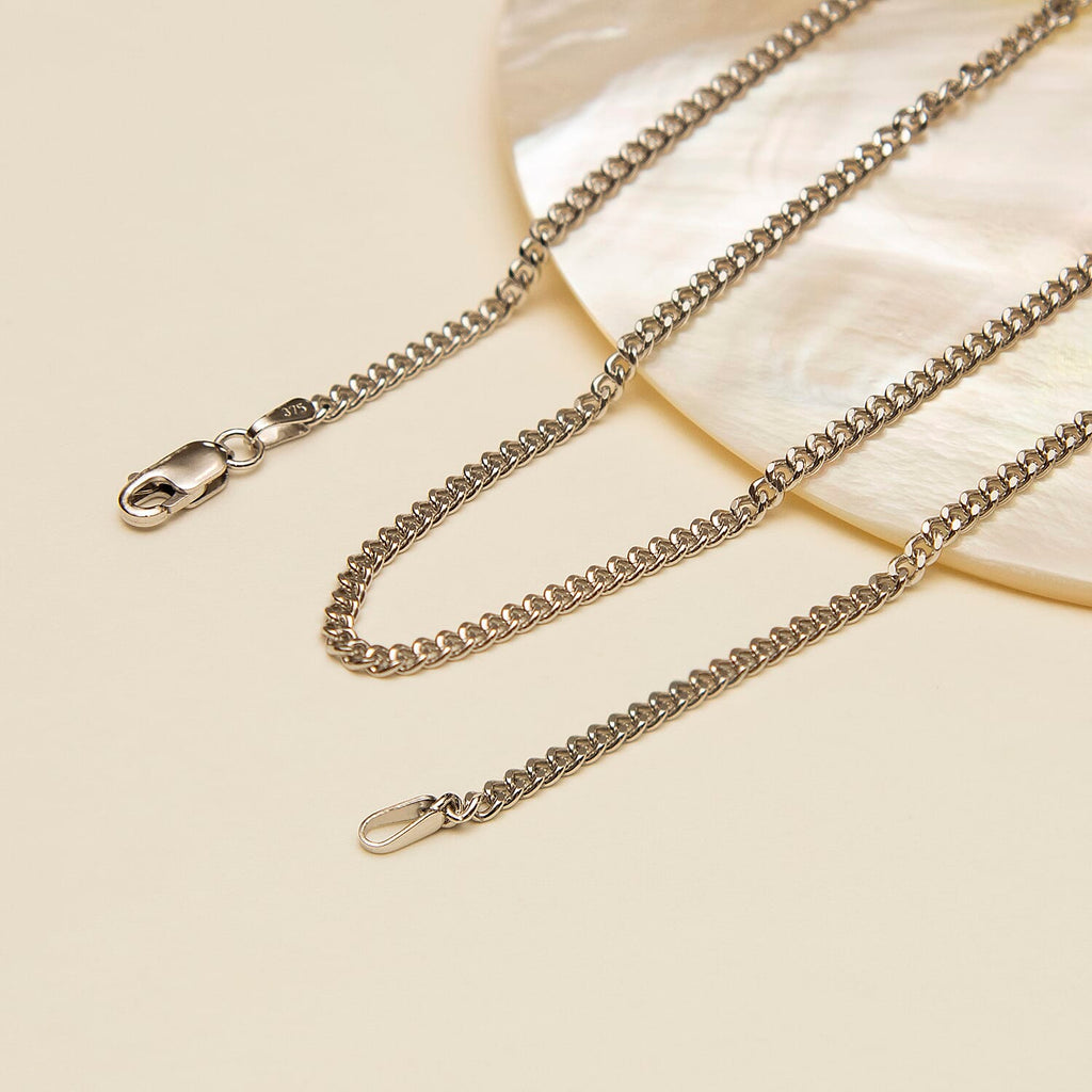 9K White Gold  Chain (Size - 20),  Gold Wt. 6.9 Gms