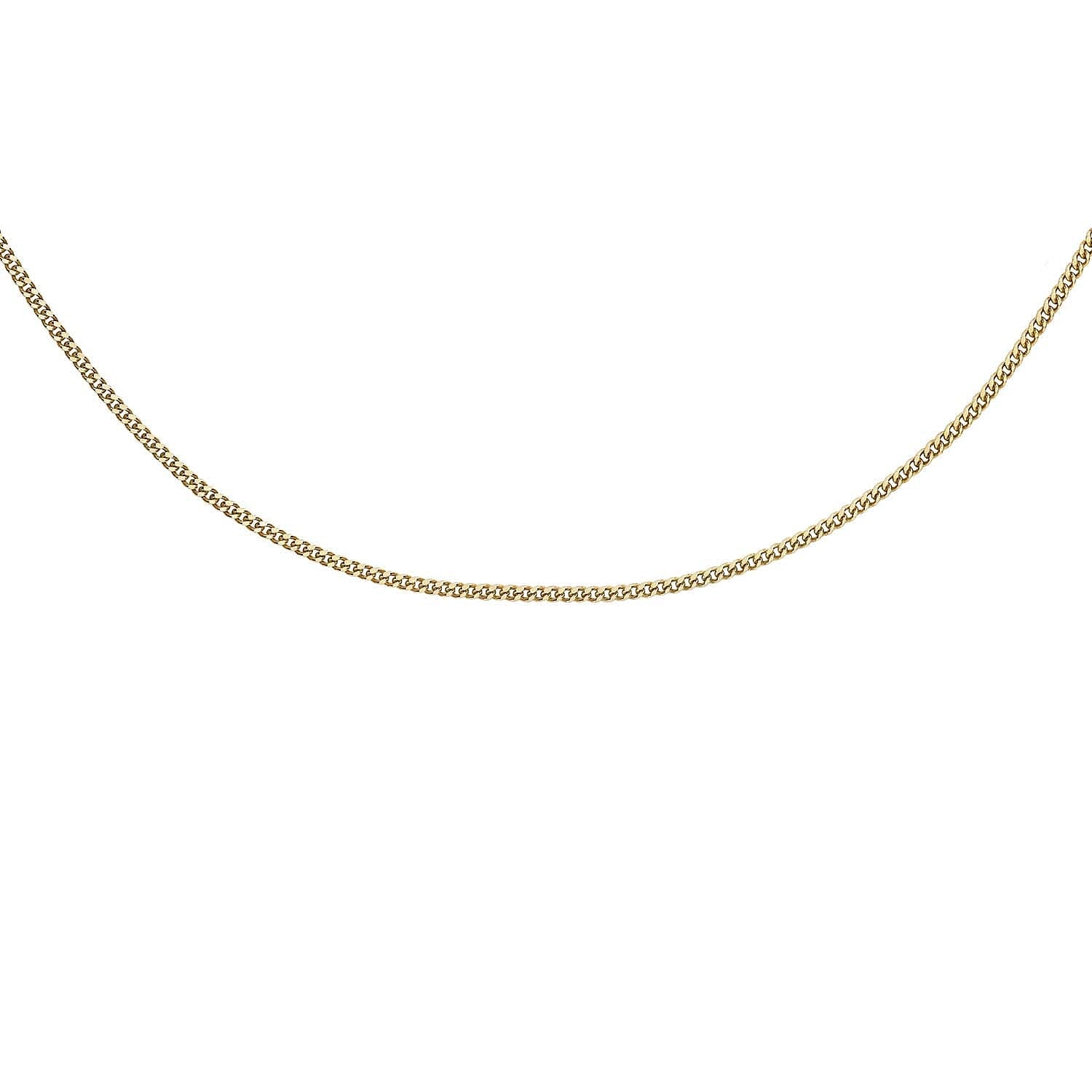 Diamond Cut Curb Chain 20 Inch in 9K Yellow Gold 7576223 0