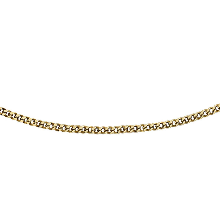 Diamond Cut Curb Chain 20 Inch in 9K Yellow Gold 7576351 1