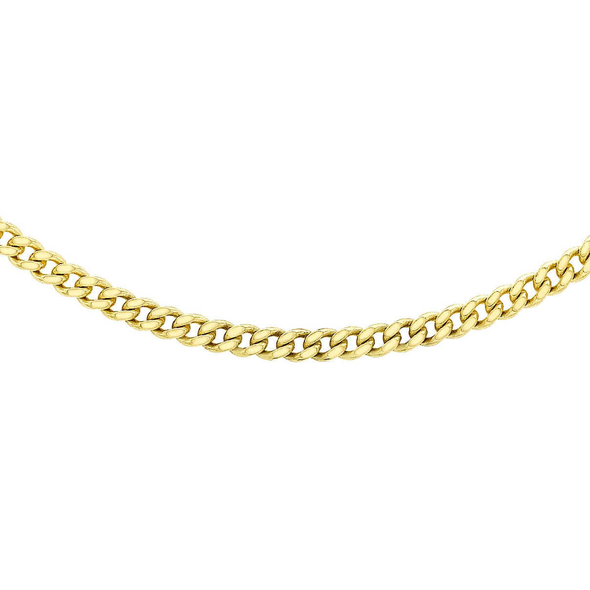Diamond Cut Curb Chain 20 Inch in 9K Yellow Gold 7576384 0