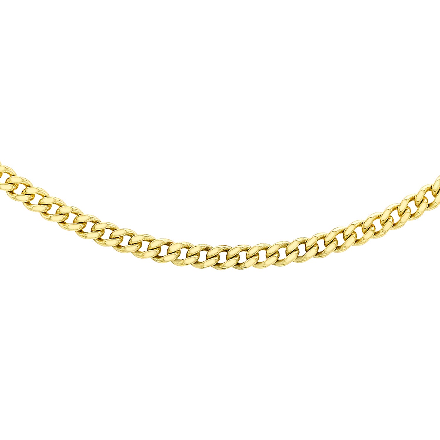Diamond Cut Curb Chain 20 Inch in 9K Yellow Gold 7576384 0