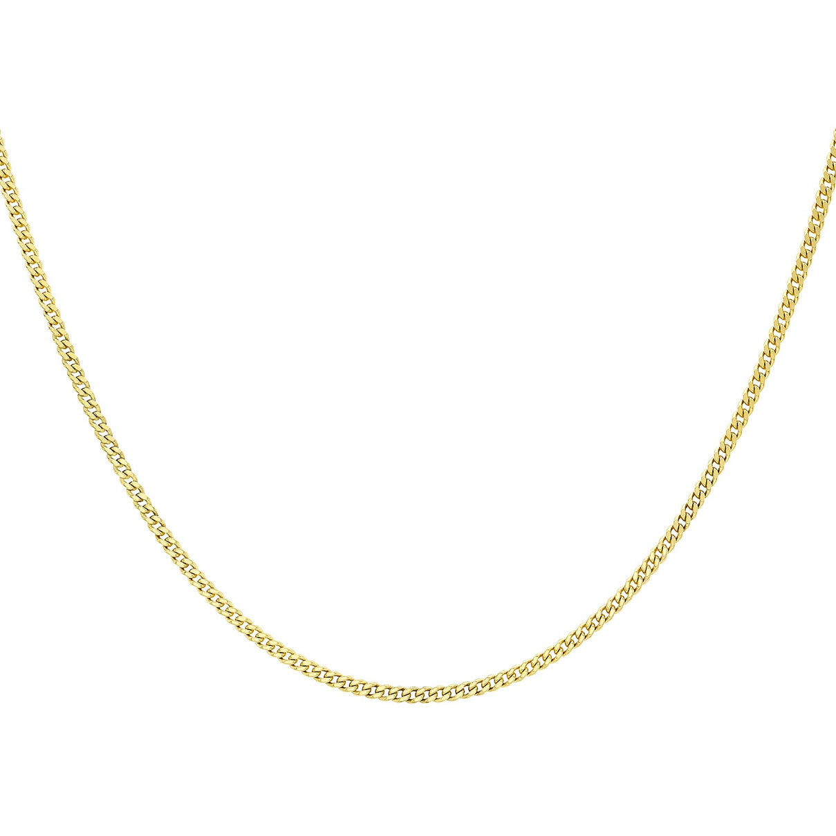 Diamond Cut Curb Chain 20 Inch in 9K Yellow Gold 7576384 1