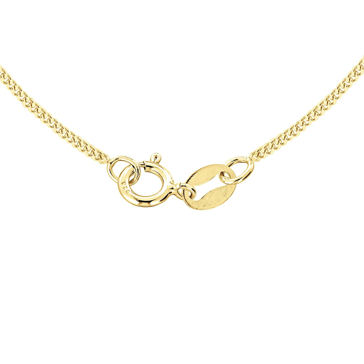 Diamond Cut Curb Chain 20 Inch in 9K Yellow Gold 7576384 2