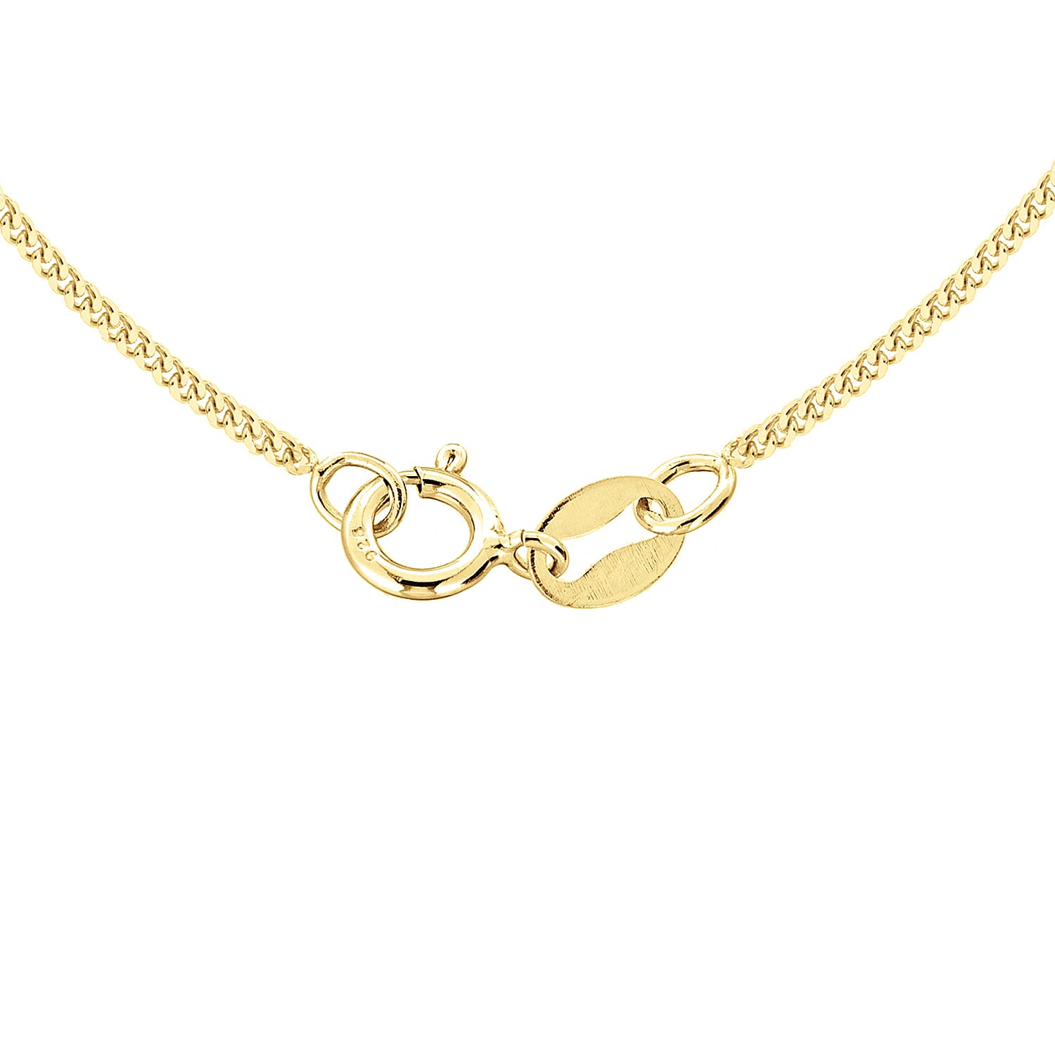Diamond Cut Curb Chain 20 Inch in 9K Yellow Gold 7576384 2