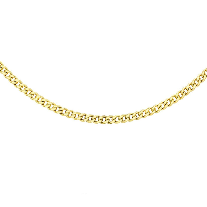Diamond Cut Curb Chain 20 Inch in 9K Yellow Gold 7576404 1