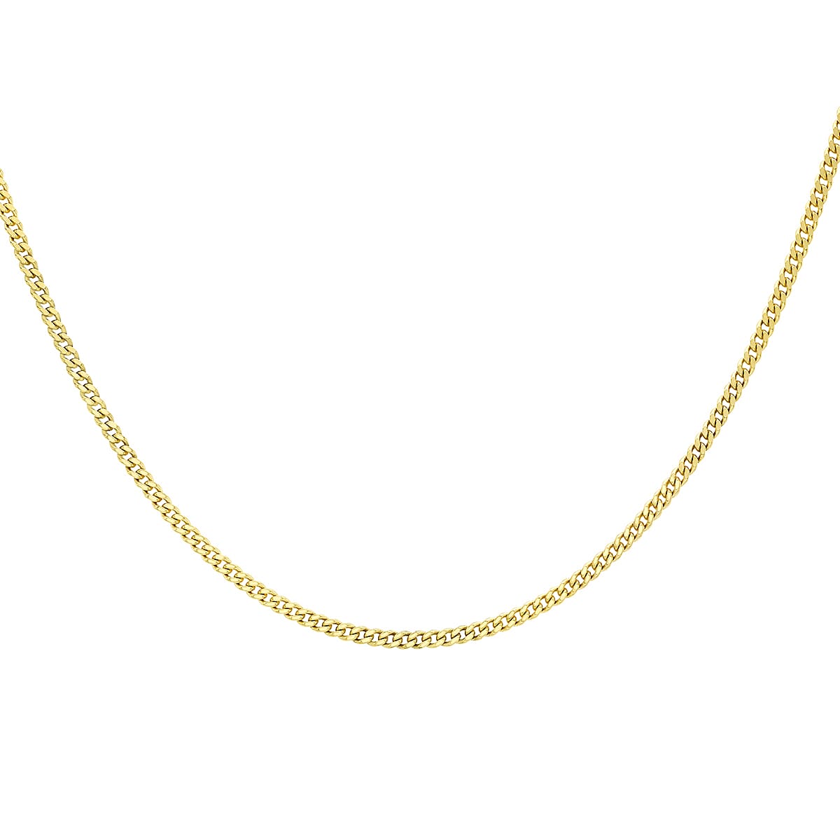 Diamond Cut Curb Chain 20 Inch in 9K Yellow Gold 7576404 2