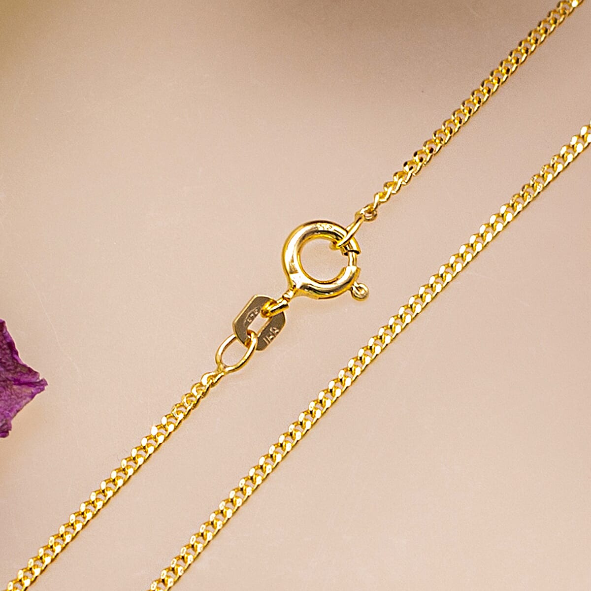 Diamond Cut Curb Chain 20 Inch in 9K Yellow Gold 7576404 4