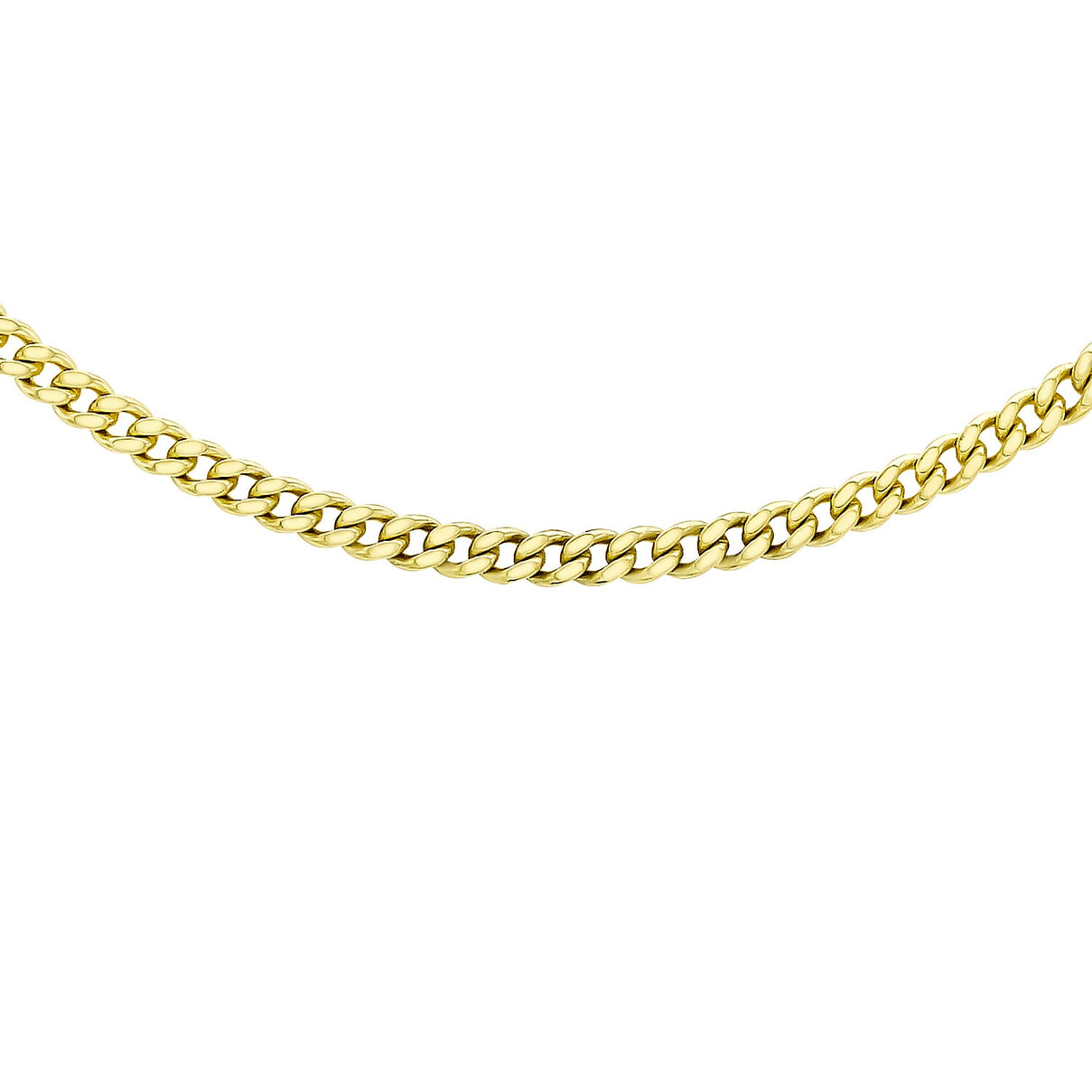 Diamond Cut Curb Chain 22 Inch in 9K Yellow Gold 7576385 0
