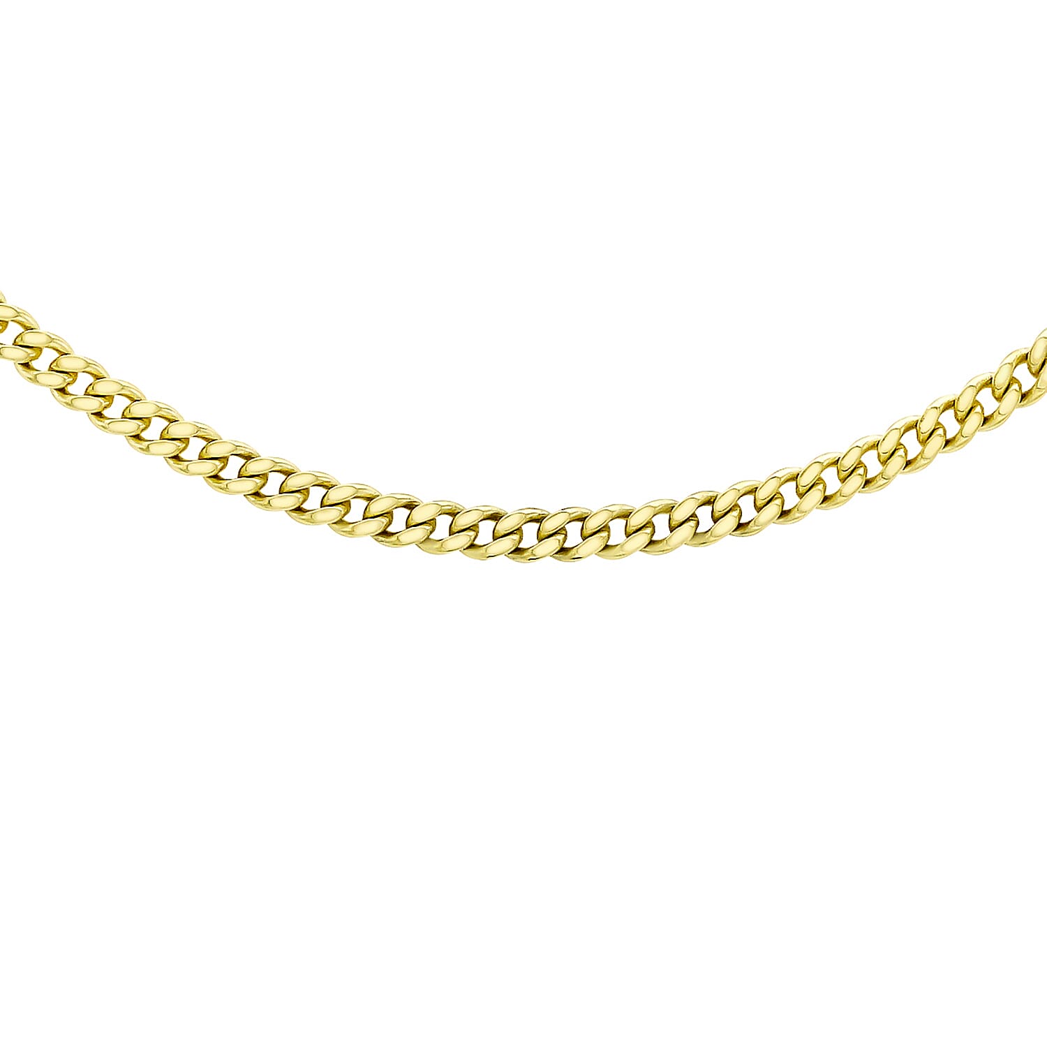 Diamond Cut Curb Chain 22 Inch in 9K Yellow Gold 7576385 0