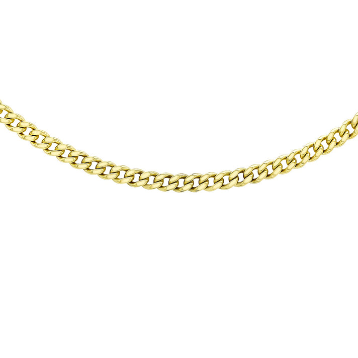 Diamond Cut Curb Chain 22 Inch in 9K Yellow Gold 7576385 1