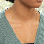 9K Yellow Gold  Chain (Size - 22),  Gold Wt. 4.9 Gms