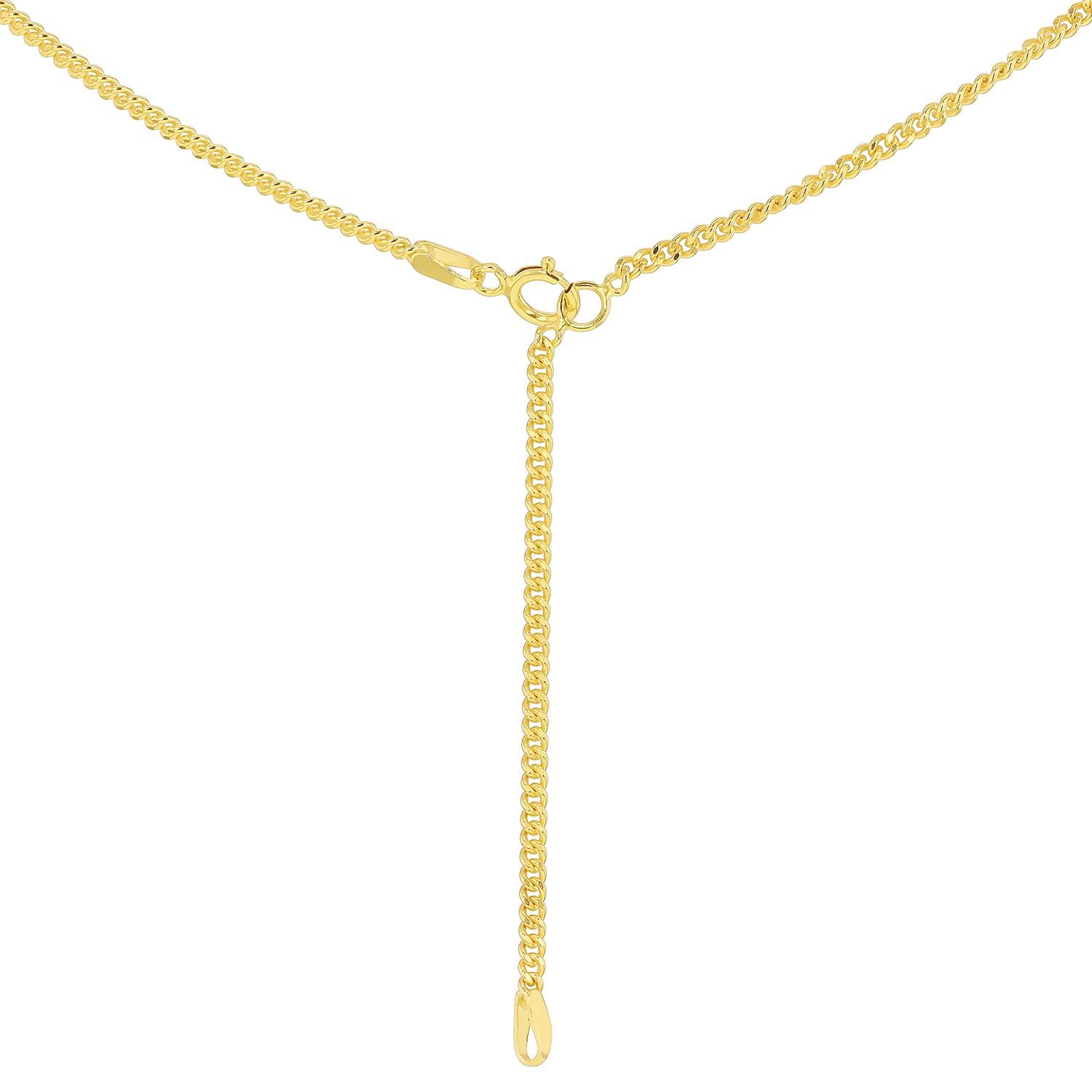 Diamond Cut Curb Chain 22 Inch in 9K Yellow Gold 7576452 4
