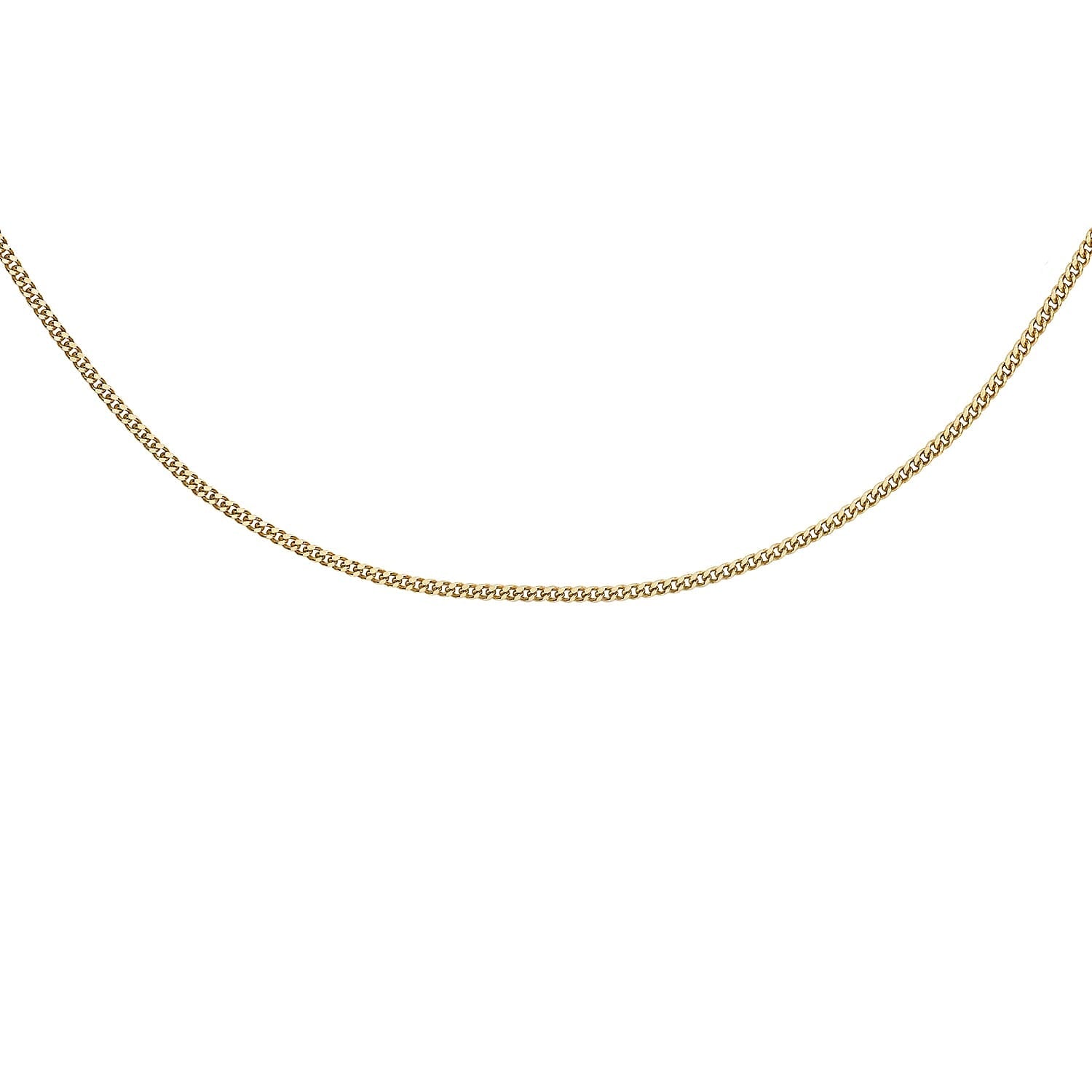 Diamond Cut Curb Chain 24 Inch in 9K Yellow Gold 7576224 0
