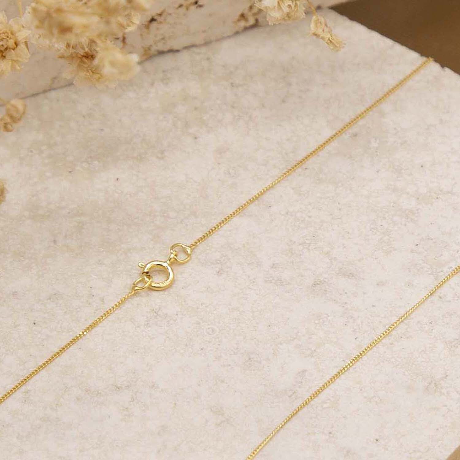 Diamond Cut Curb Chain 24 Inch in 9K Yellow Gold 7576224 2