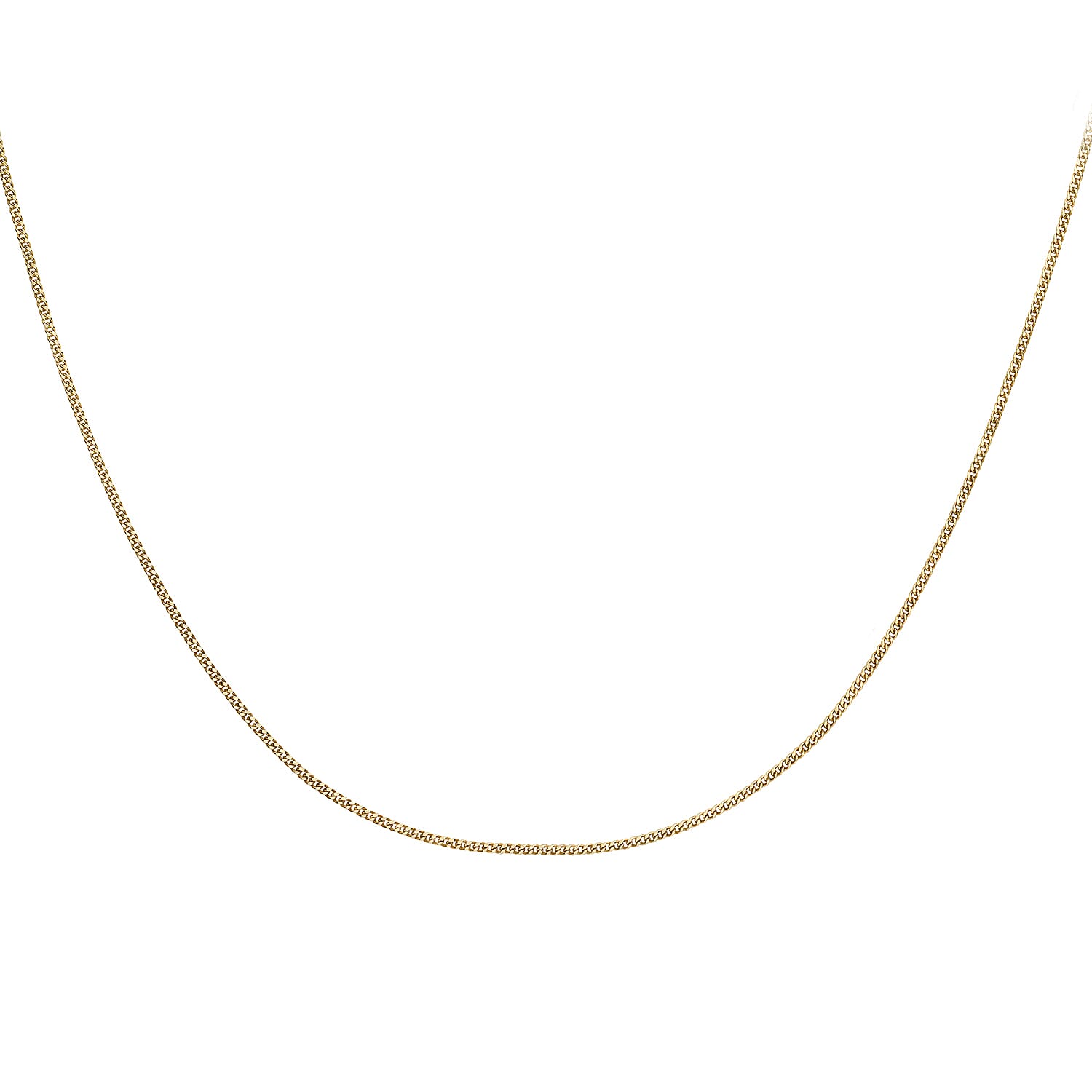 Diamond Cut Curb Chain 24 Inch in 9K Yellow Gold 7576224 3