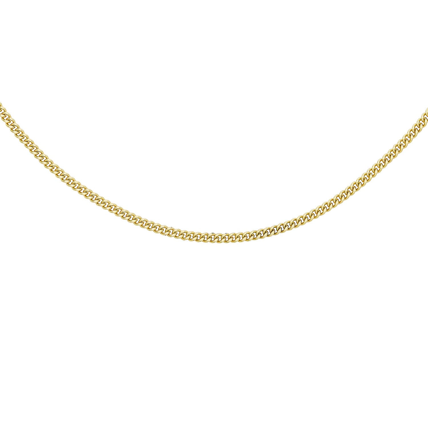 Diamond Cut Curb Chain 24 Inch in 9K Yellow Gold 7576455 0