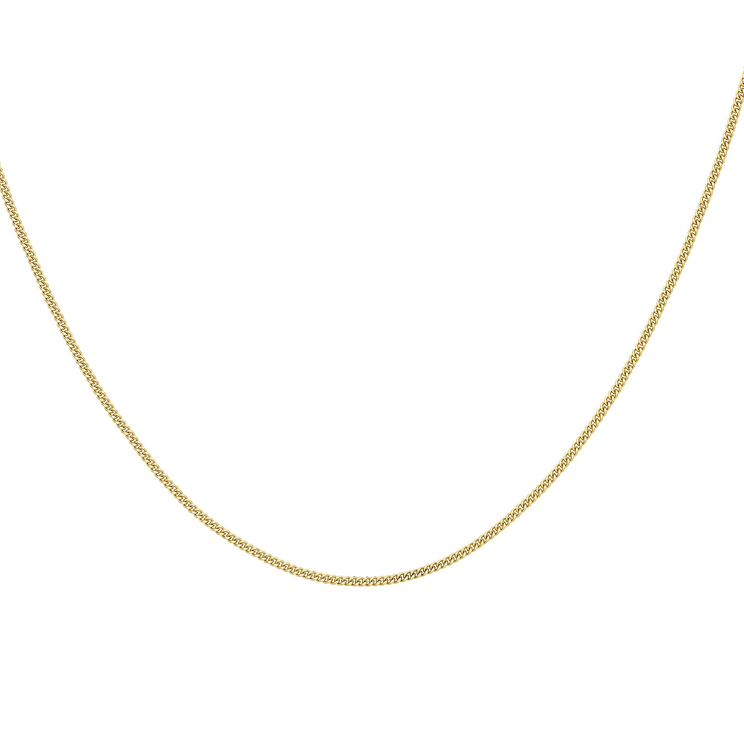 Diamond Cut Curb Chain 24 Inch in 9K Yellow Gold 7576455 3