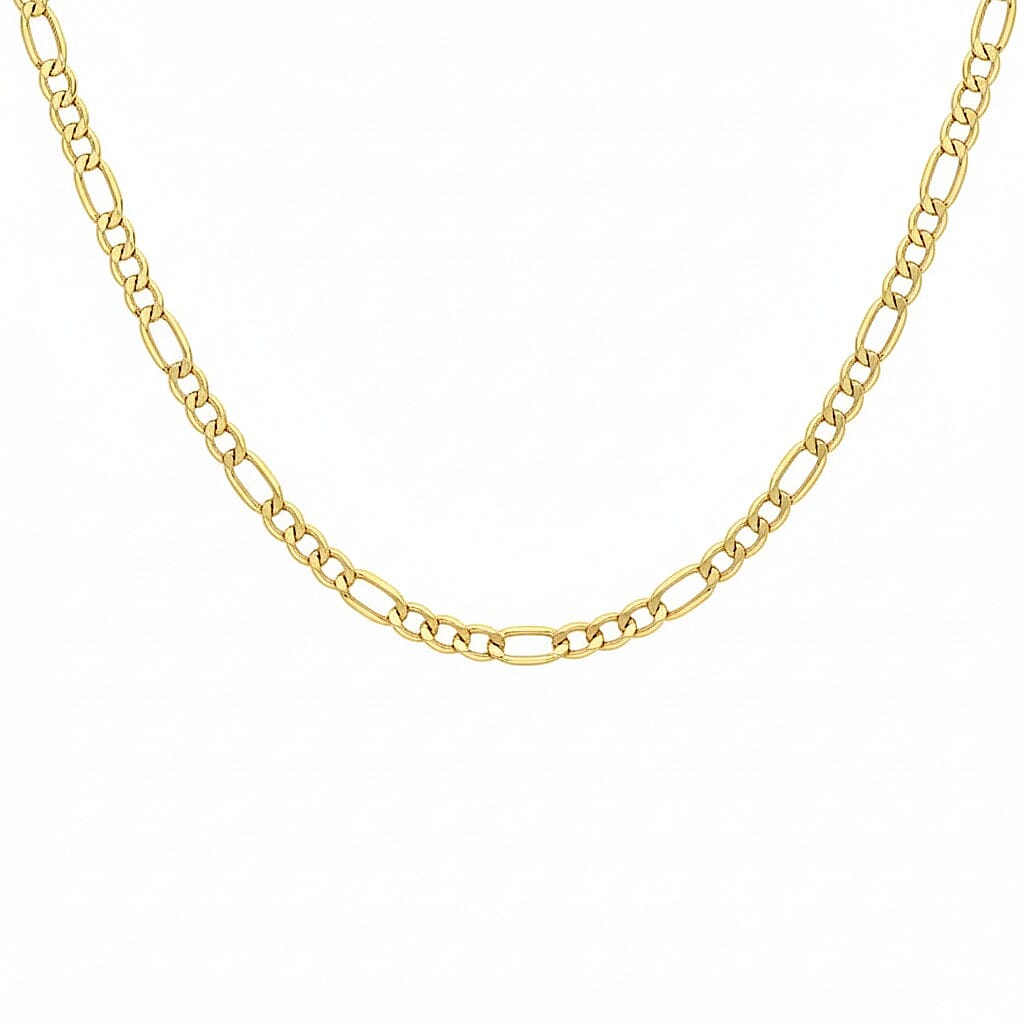 Diamond Cut Figaro Chain 16 Inch in 9K Yellow Gold 7579399 0