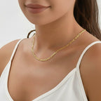 9K Yellow Gold Diamond Cut Figaro Chain 20 Inch, 5.4 grams