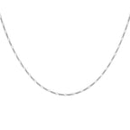 9K White Gold  Chain (Size - 18),  Gold Wt. 3.2 Gms