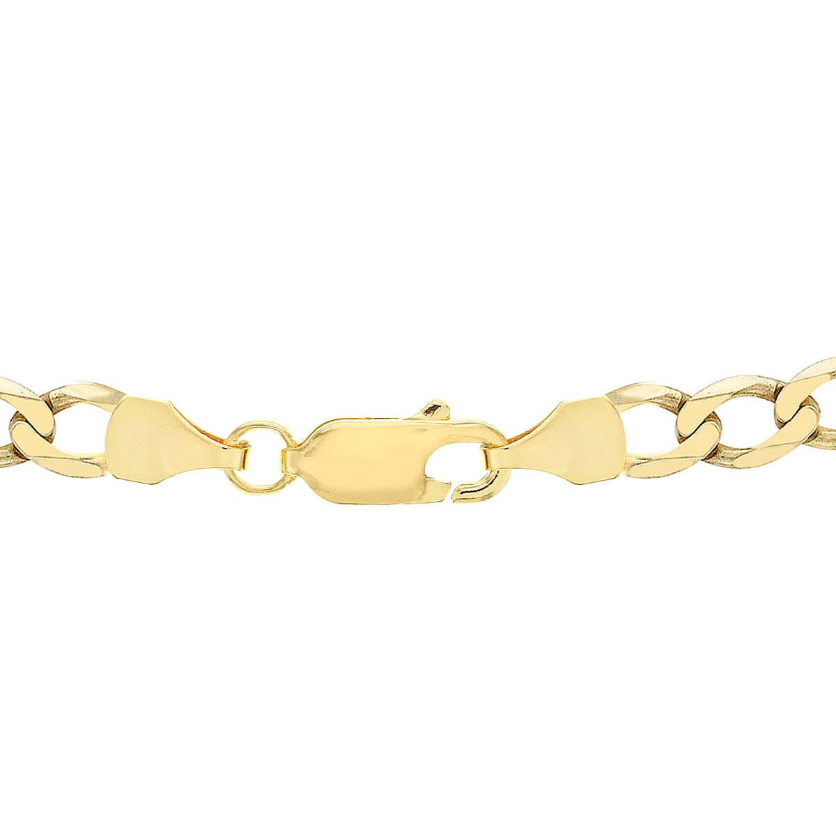 Diamond Cut Flat Curb Chain 16 Inch in 9K Yellow Gold 7576962 3