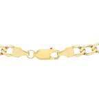 9K Yellow Gold Flat Curb Chain With Lobster Clasp (Size - 16)