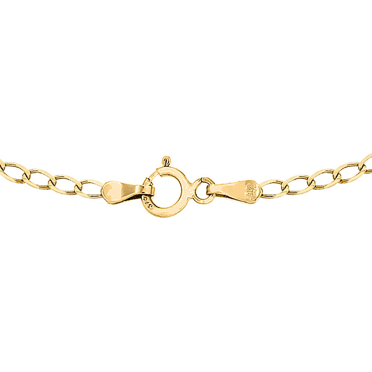 Diamond Cut Flat Curb Chain 18 Inch in 9K Yellow Gold 7577532 3