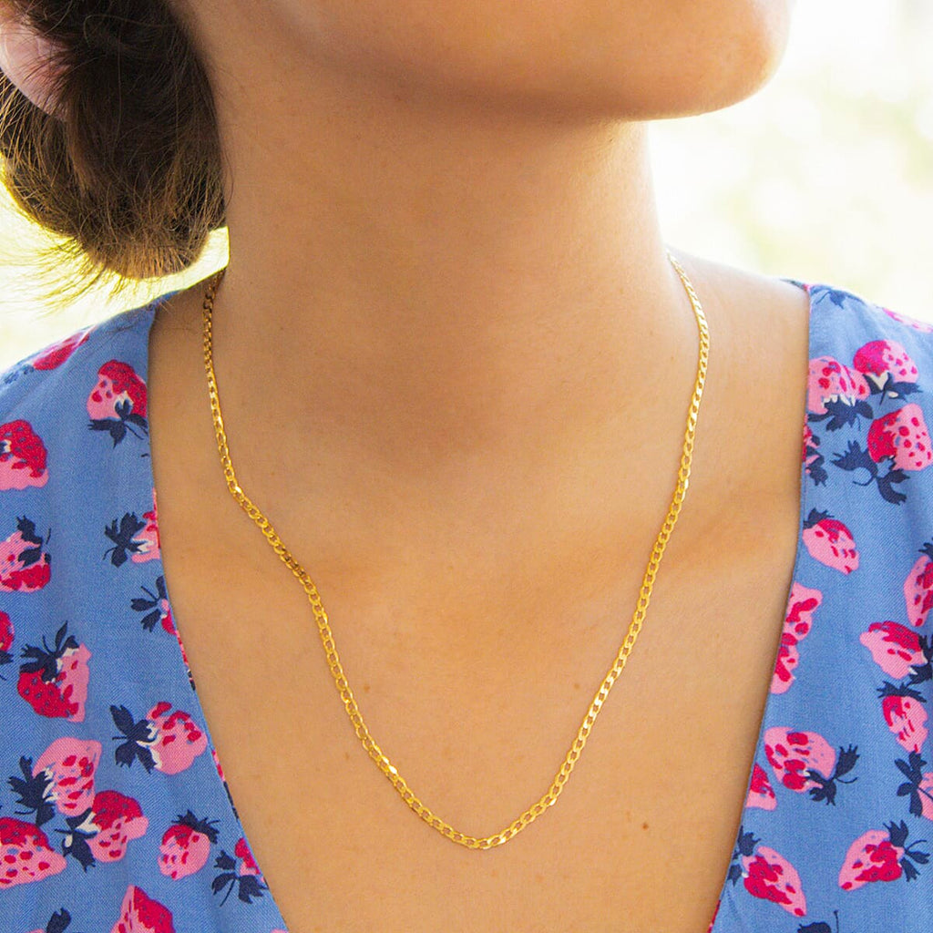 9K Yellow Gold  Chain (Size - 18),  Gold Wt. 2.9 Gms