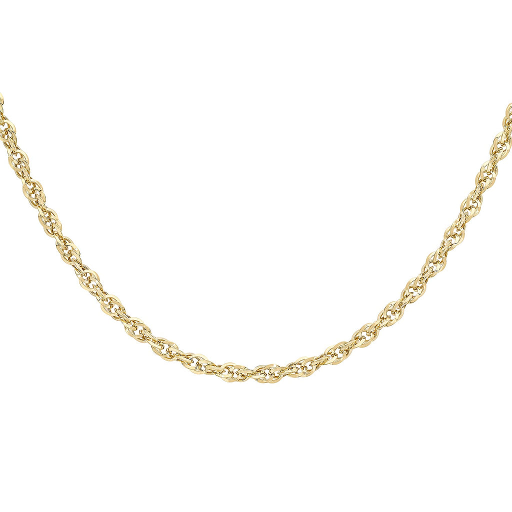 9K Yellow Gold  Chain (Size - 16),  Gold Wt. 3.4 Gms